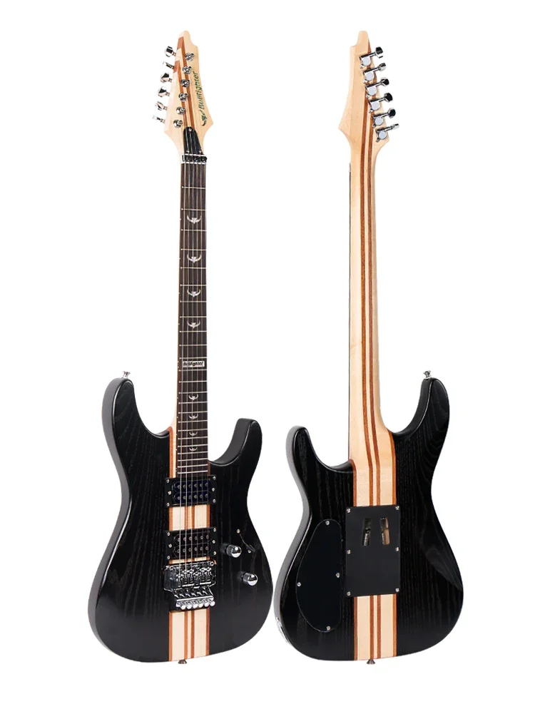 D-300 Stringed Instruments Tremolo System Natural Color 6 Strings Guitarra Electrica Neck-thru-Body Electric Guitar