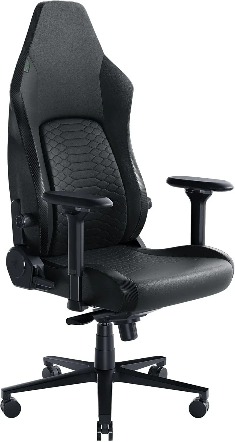 Gaming Chair: Adaptive Lumbar Support - Adjustable Lumbar Curve - High Density Foam Cushions - Reactive Seat Tilt
