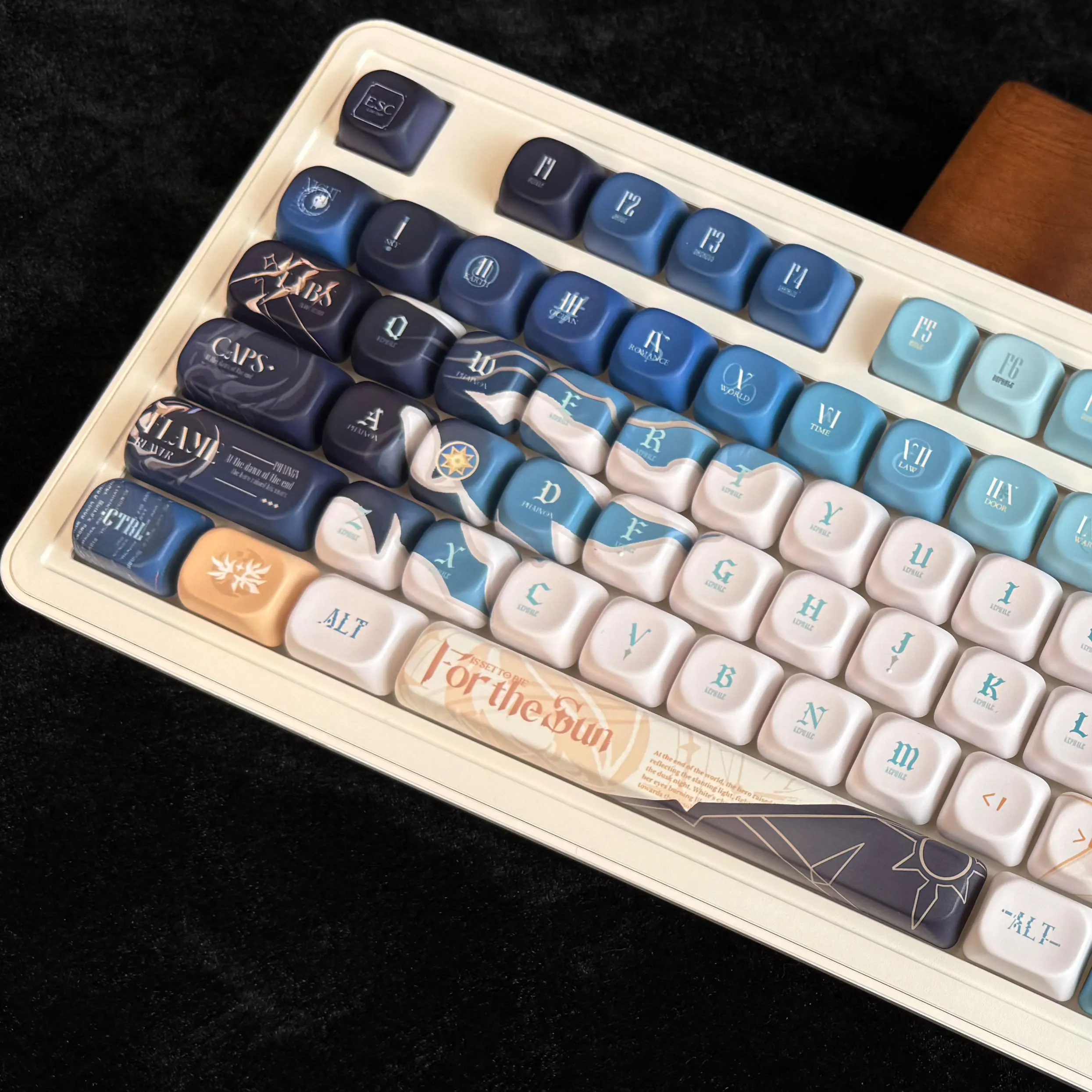 

Honkai: Star Rail Колпачки для клавиш Cherry MOA Profile Phainon Тема Аниме Игры Keycap PBT Сублимационный Синий Градиент Пользовательские колпачки для клавиатуры