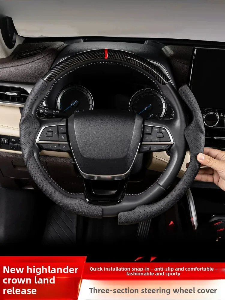3-Segment Anti-Slip Steering Wheel Cover for Highlander 2022-2026 Crown Kluger Special Mod Accessories