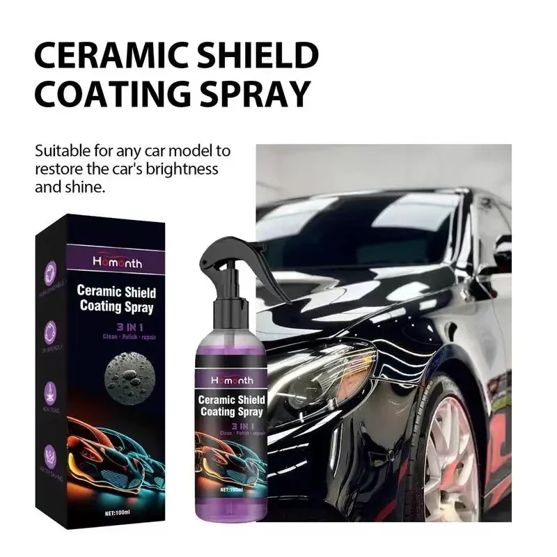 

3 In 1 Ceramic Car Coating Quick Detail Spray-Extend Protection Of Waxes Sealants Quick Waterless Paint Care