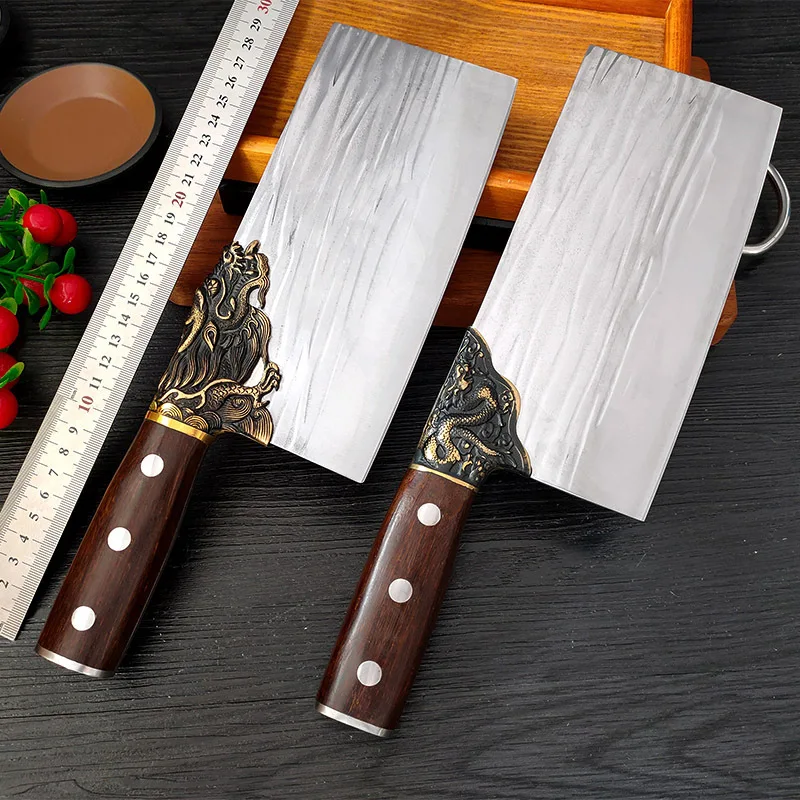 

8" Meat Cleaver Knife Handmade Forged Boning Serbian Kitchen Chef Knives Kitchen Tools 5Cr15mov Steel Butcher Fish Knife