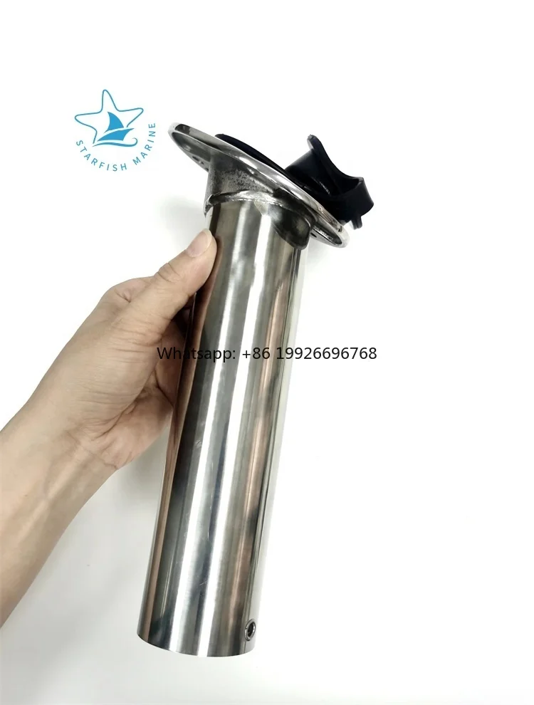 

30 Degree Marine Stainless Steel Heavy Duty Flush Mount Fishing Rod Holder with PVC Cap and Liner Manufacturer
