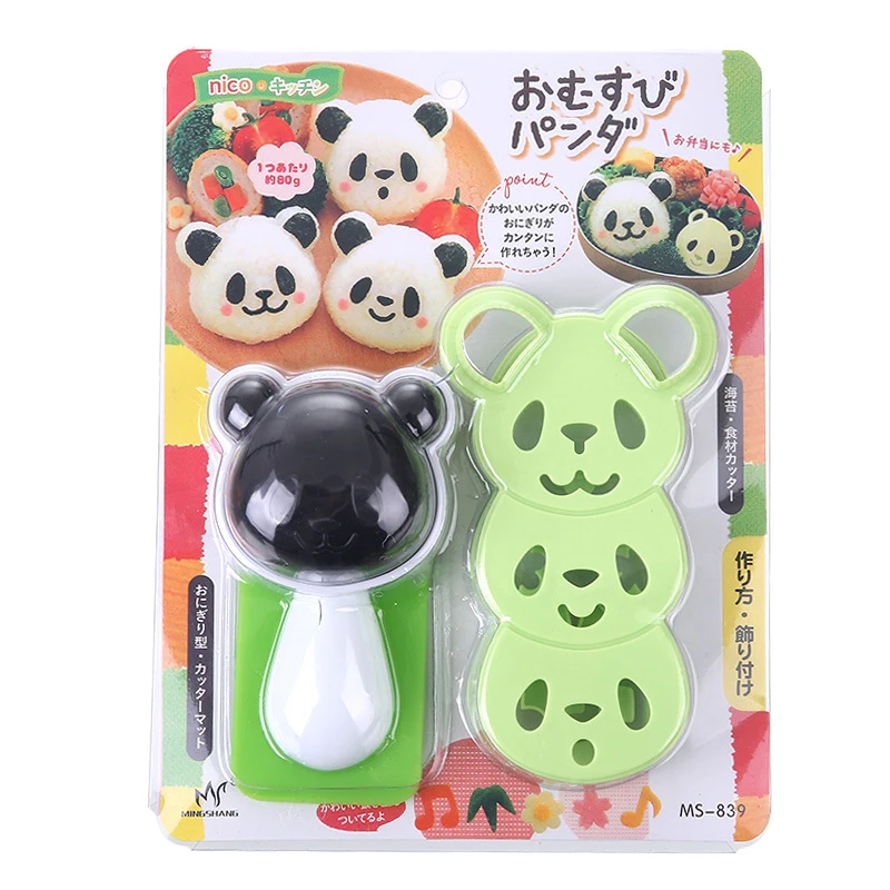 LMETJMA Panda Sushi Mold Bento Accessories Sushi Mold Rice Ball Mold  Kitchen Sushi Maker Mould Rice Decor Kits  JT90