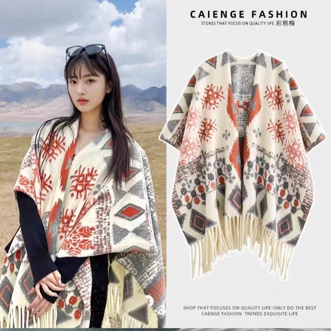 

Новое поступление осени/зимы, кашемировая накидка, шаль, стильная и теплая верхняя одежда