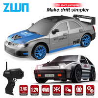 ZWN GTR Model AE86 RC Drift CAR With LED Light 4WD 2.4G Radio Remote Control Cars Professional Racing Toys for Children Gifts