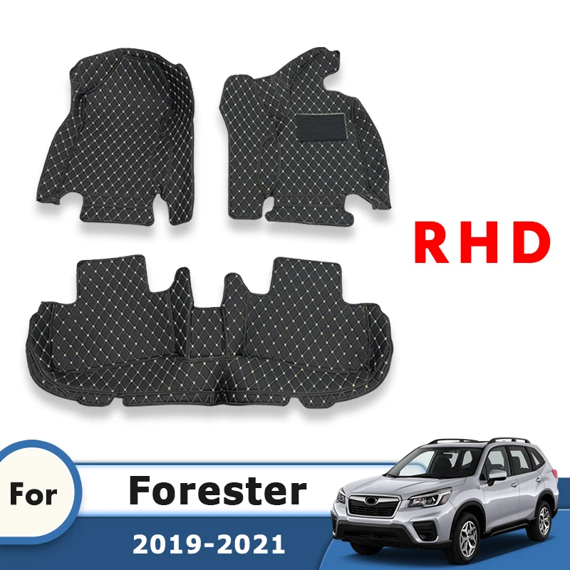 

Автомобильные коврики с правым рулем для Subaru Forester 2024 2023 2022 2021 2020 2019, ковер, кожаные аксессуары на заказ, салонные автозапчасти для ног