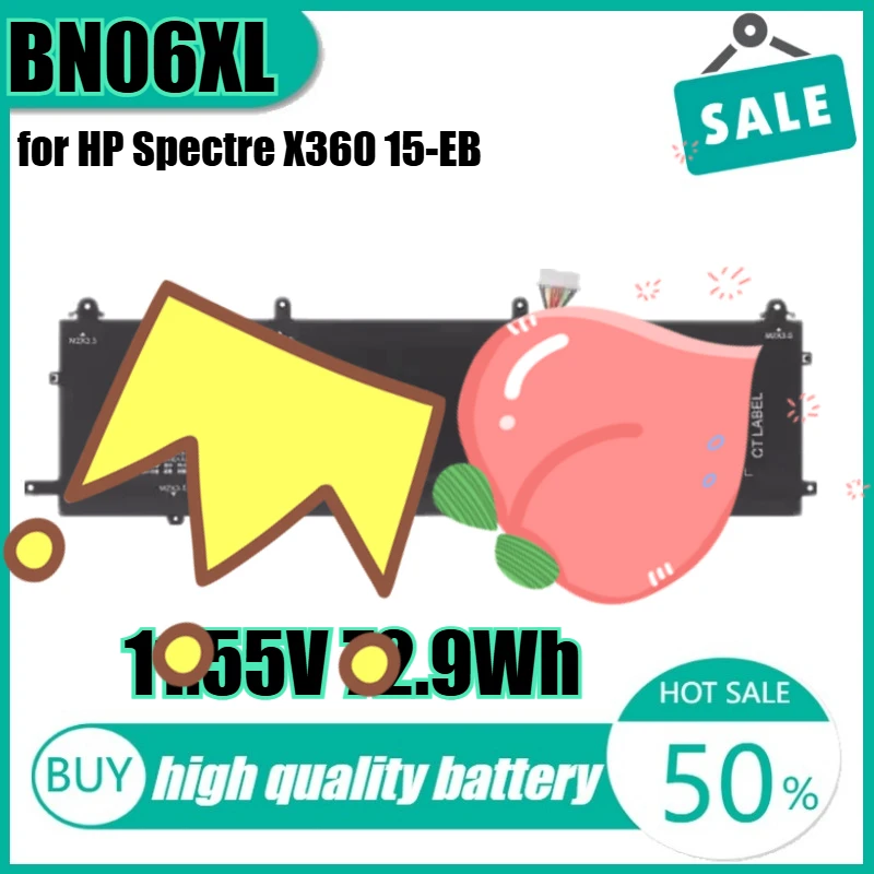 

11.55V 72.9Wh BN06XL Laptop Battery for HP Spectre X360 15-EB Convertible Series L68235-1C1 HSTNN-IB9A