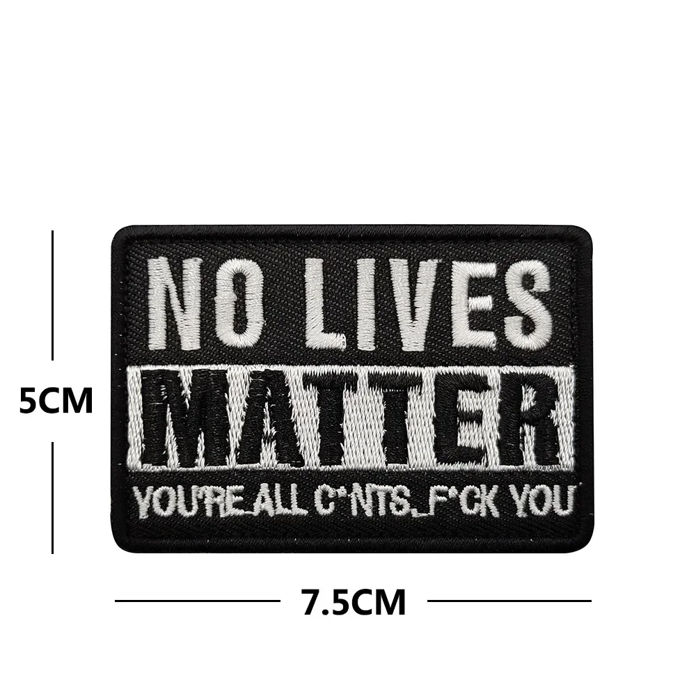 BLACK LIVES MATTER Embroidered Cloth Patch I Can’t Breathe Patch Embroidery Military Patches for Clothing Sewing Hook