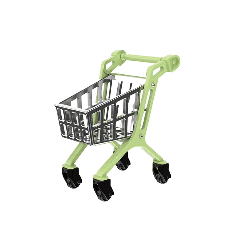 1:6 1:12 Dollhouse Miniature Trolley Supermarket Shopping Cart Hand Truck Kids Pretend Play Toys Doll House Accessories