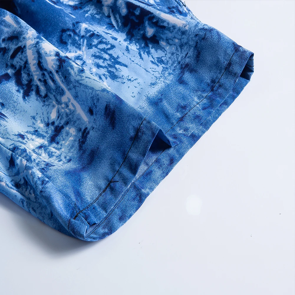 Men Beach Shorts Quick-dry Coconut Trees Printing Pattern Loose Casual Oversize Boxer Shorts