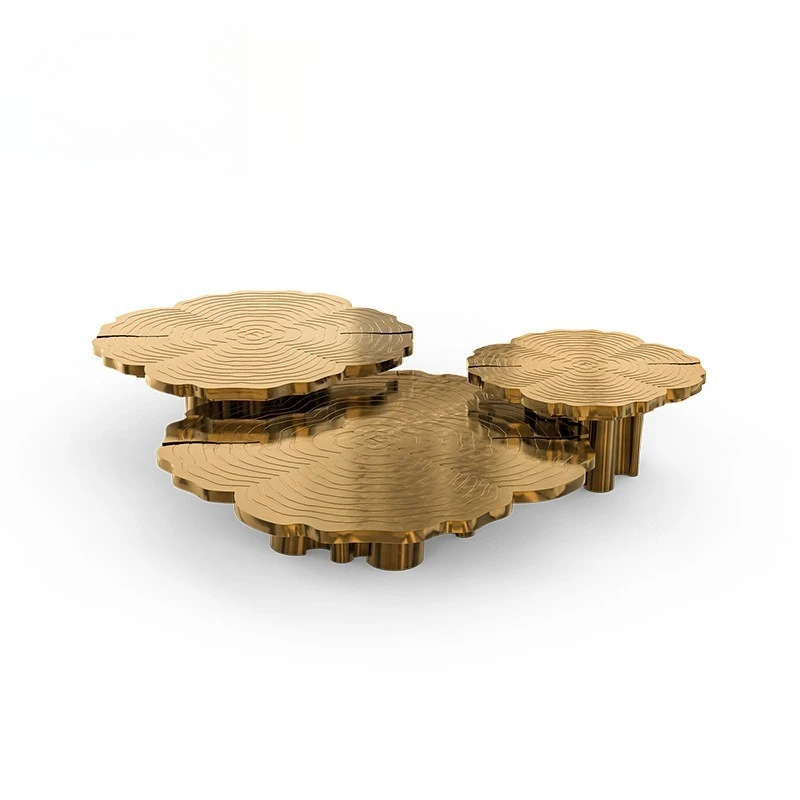 set living room luxury  side table household color stainless steel  small