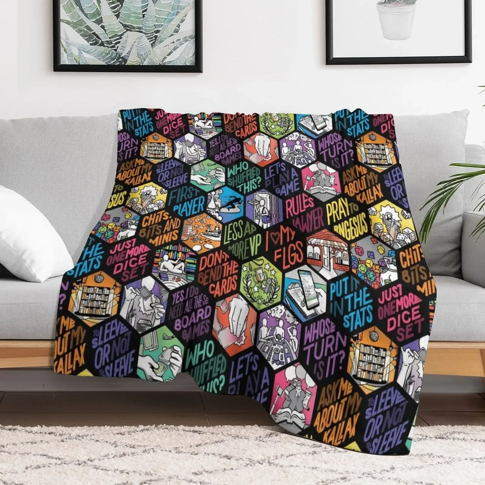 Board Gamer Isms Hex Throw Blanket manga Blankets For Bed anime Blankets