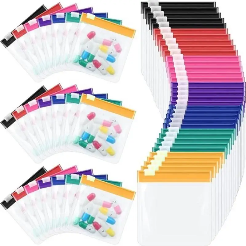 7/21Pcs Pill Pouch Bags Reusable Zippered Pill Pouch Medicine Organizer Self Sealing Translucent Medicine Bags Travel Bags