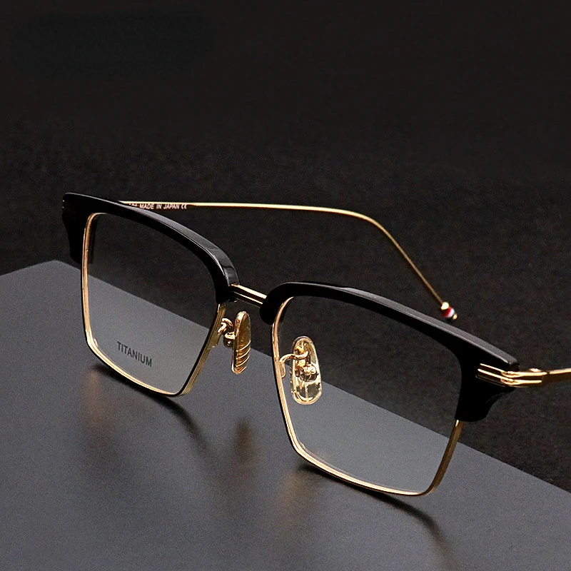 Pure Titanium Glasses Frame Retro Square TBX422 Can Be Equipped with Myopia Glasses To Prevent Blue Light Discoloration Optics.