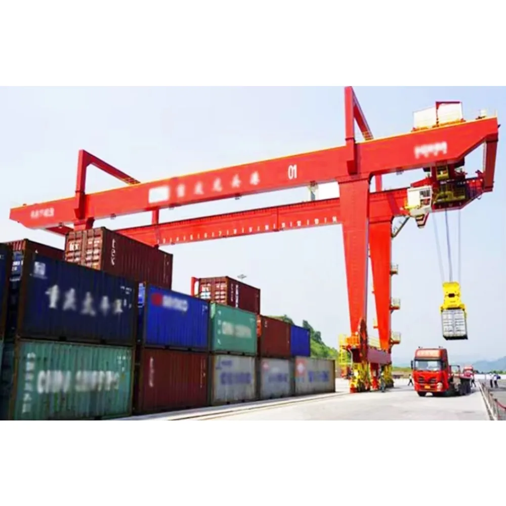 항구 물류 및 철강 공장 운영을 위한 YUGONG 브랜드 유압 갠트리 크레인 50Ton 30M 스팬 중장비 리프팅 시스템