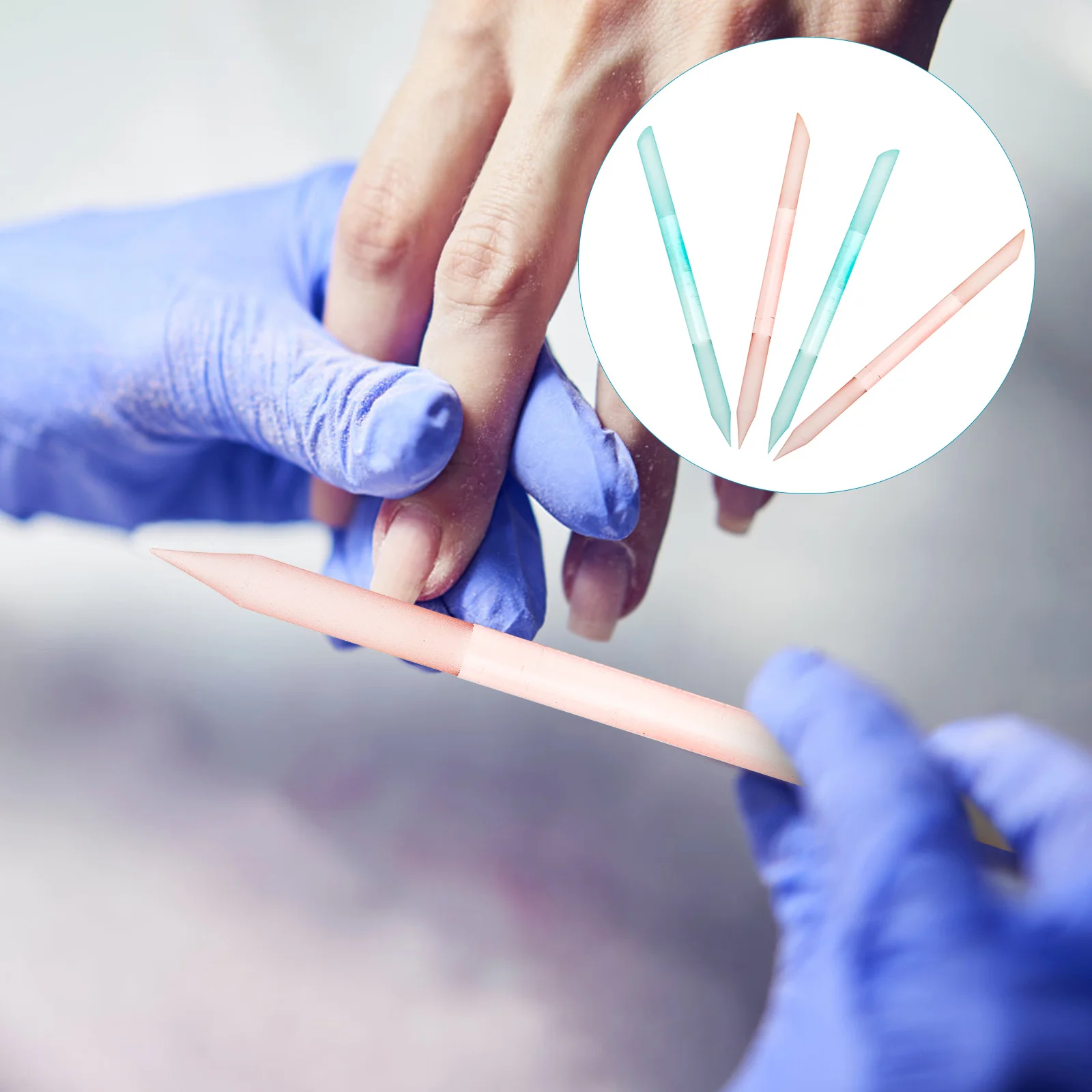 

4Pcs Glass Nail Files Smooth Polishing Manicure Sanding Tool for Acrylic False Nails Portable Nail Art Care Kit