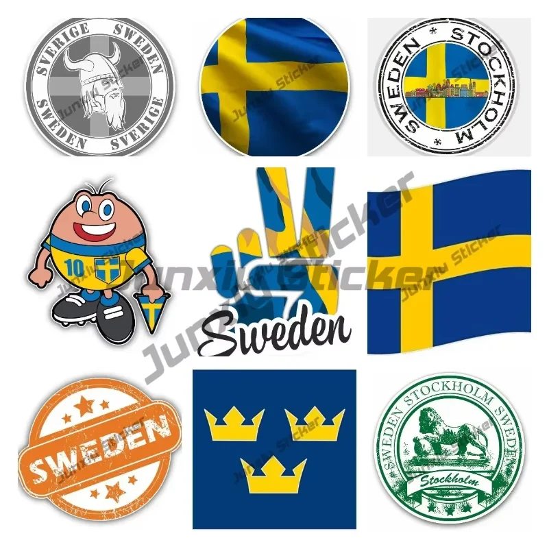 

Creative Nordic Sweden Vinyl Decal Patriotic Bumper Sticker for Cars Laptops Tumblers Windows Trucks Walls Stickers Accessories