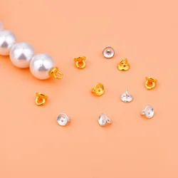 10PCS 925 sterling silver double hole cap head closing ring Connecting ring diy Pearl bracelet necklace clasp accessories