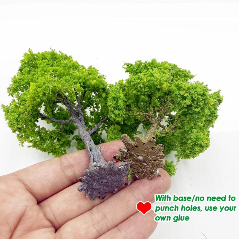 10/15cm Miniature Model Tree Spring Green Landscape Tree Model Railway Scenery N Scale Train Railway Track Landscaping Material