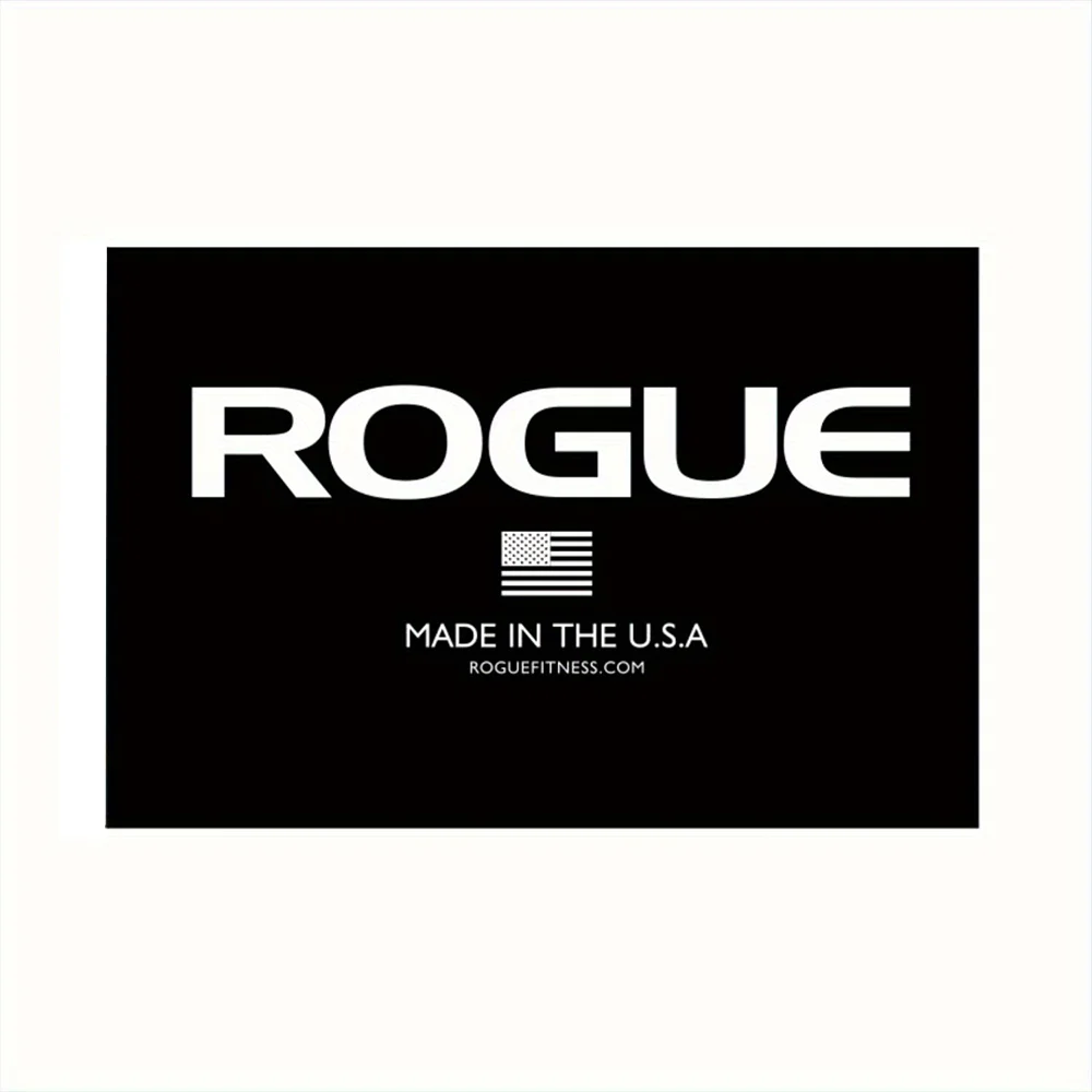 Rogue Barbell Club Motivations-Gymnastik-Flagge, schwarzes Polyester-Outdoor-Banner mit Elefanten-Grafik, weißer Text, langlebiges Wetter