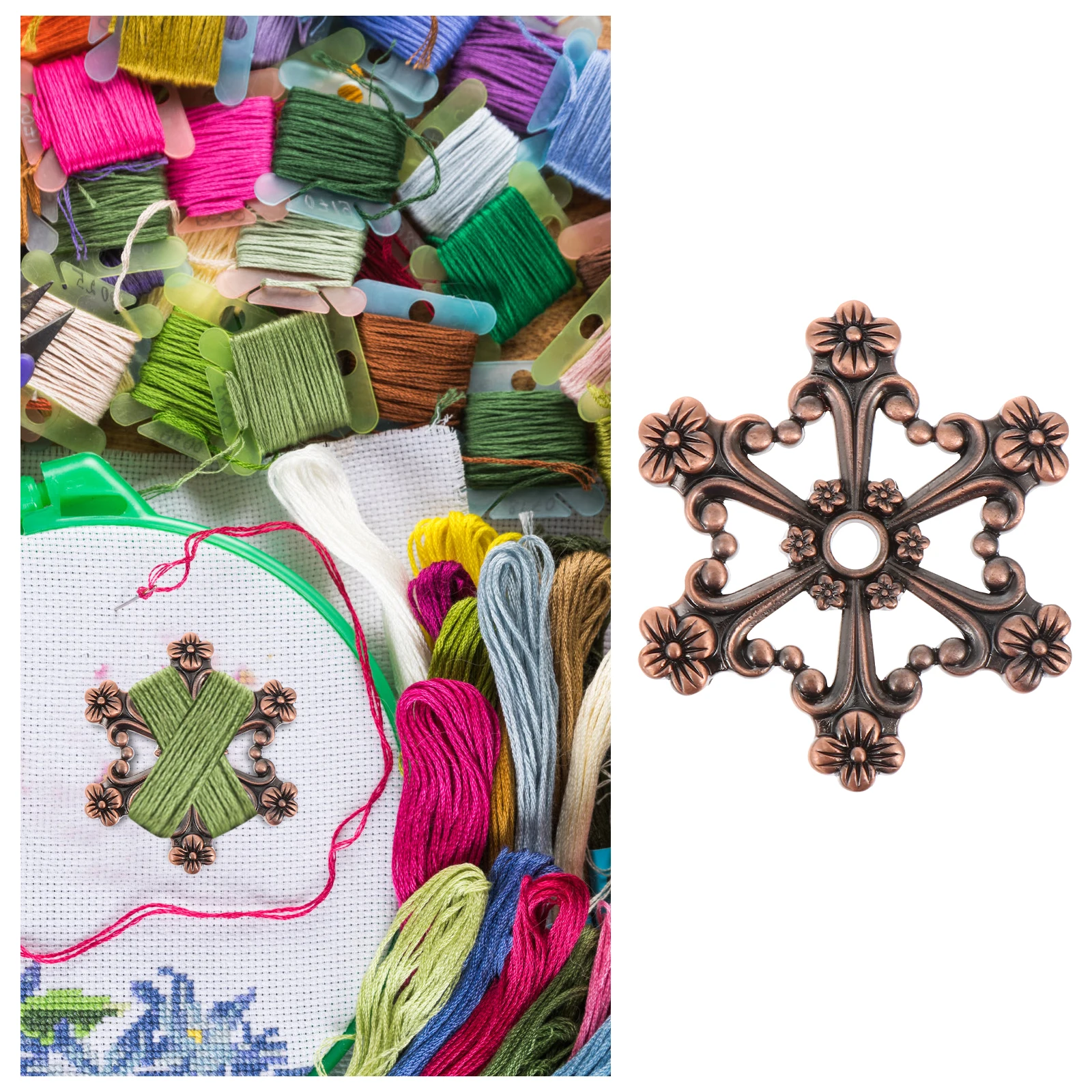 

Zinc Alloy Sewing Thread Winding Plate Lightweight Compact Essential Cross Stitch Sewing Tools Accessory Thread Winding Plate