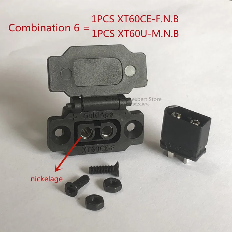 La batterie originale d\'avion modèle XT-60 XT60CE-F est nickelée avec la sécurité à courant élevé 30A 600 connecteur de prise crique de ressort