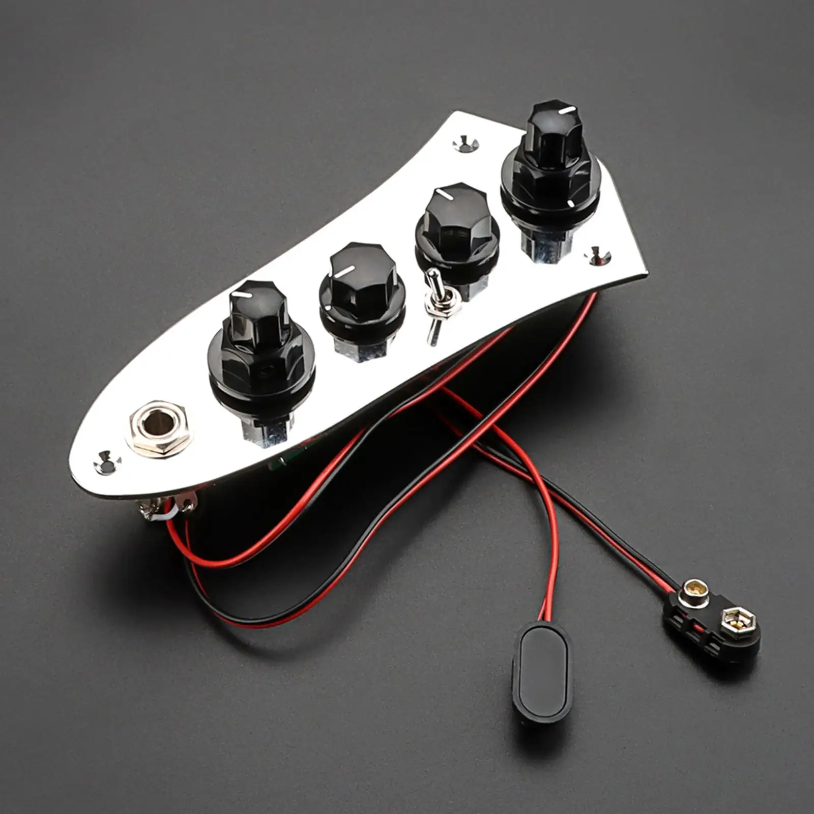 Guitar Bass Control Plate Pre Wired Supplies Bass Circuit Control Board Wired Switch Control Plate for Electric Bass Instrument