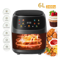 6/8L large capacity air fryer with LCD screen smart electric fryer oil free deep air fryers oven for fries grilled chicken