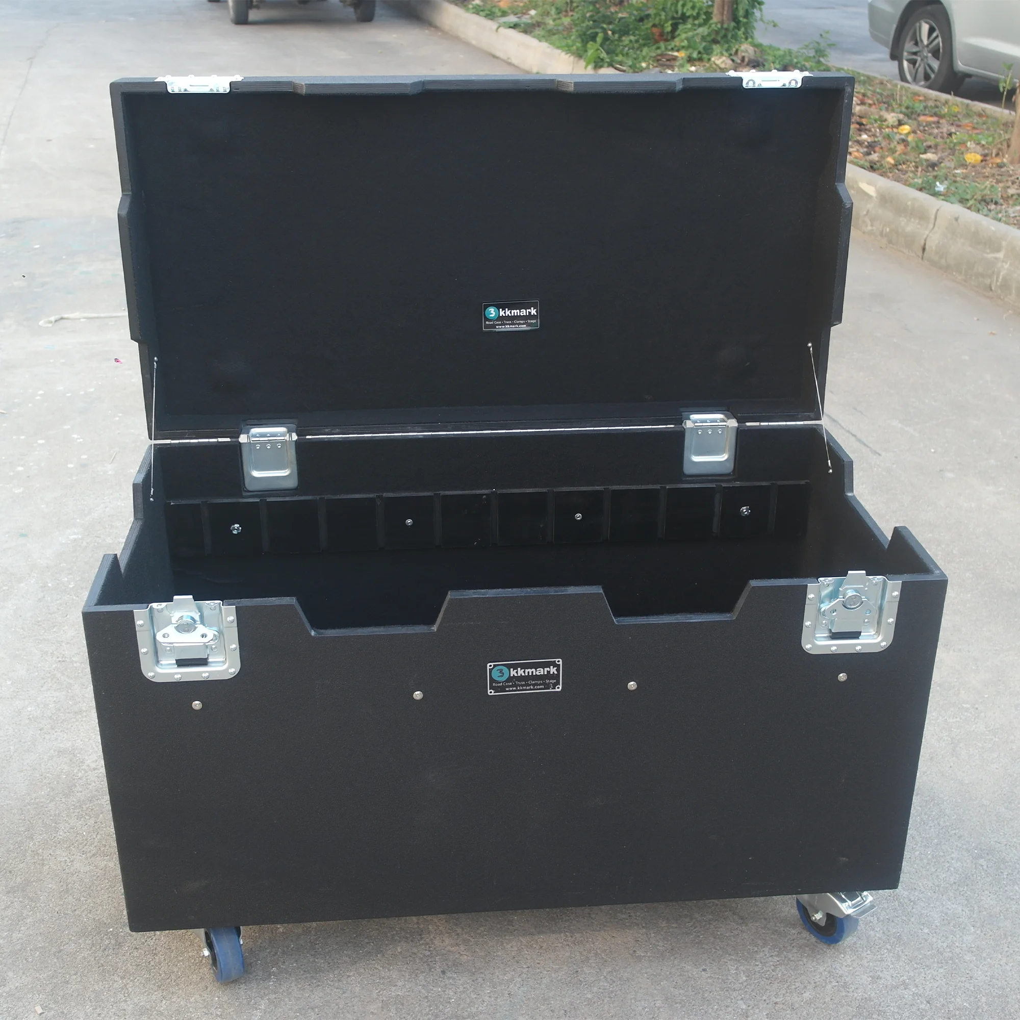 ATA Utility Flight Case, 9mm 12mm Birch Plywood Trucker Road Trunk, Waterproof Fiberglass Case, 100mm Castors, Heavy Duty