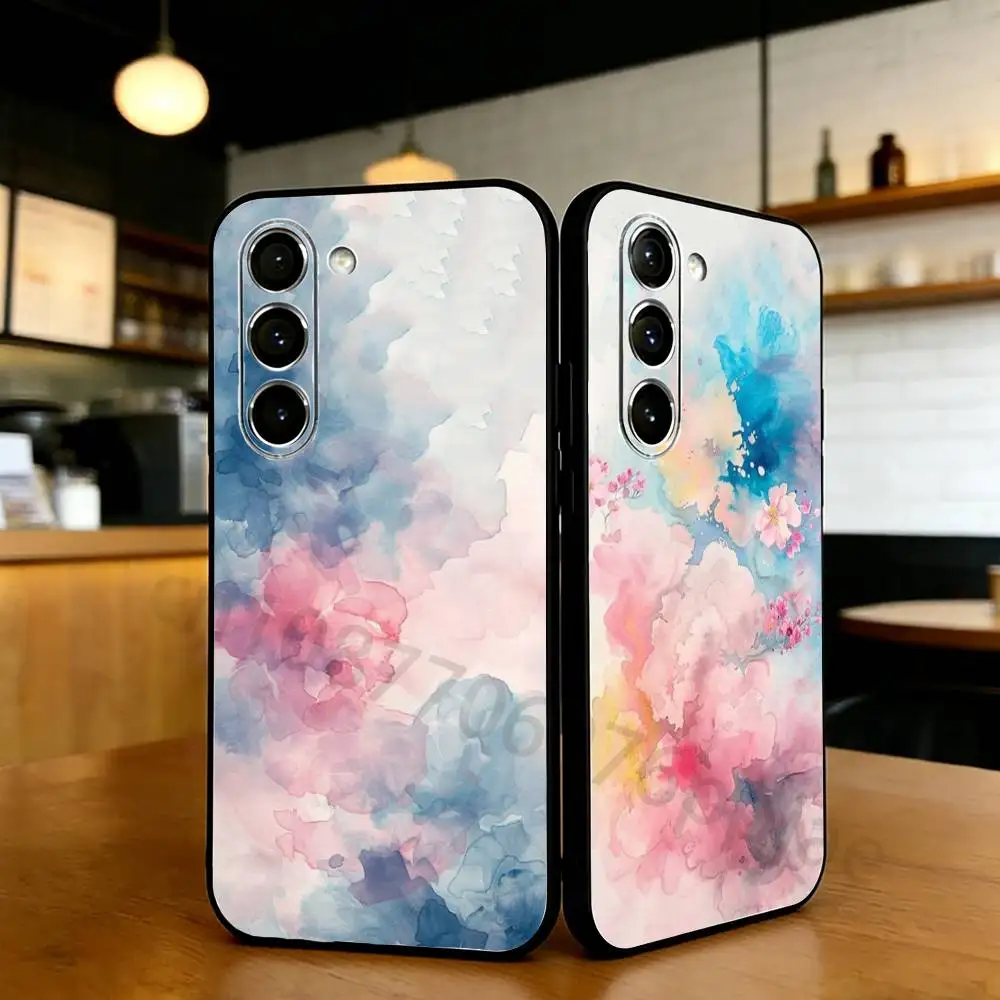 

Abstract watercolor flowers Phone Case For Samsung S20,21,22,23,24,25,26 plus,ultra Silicone Cover