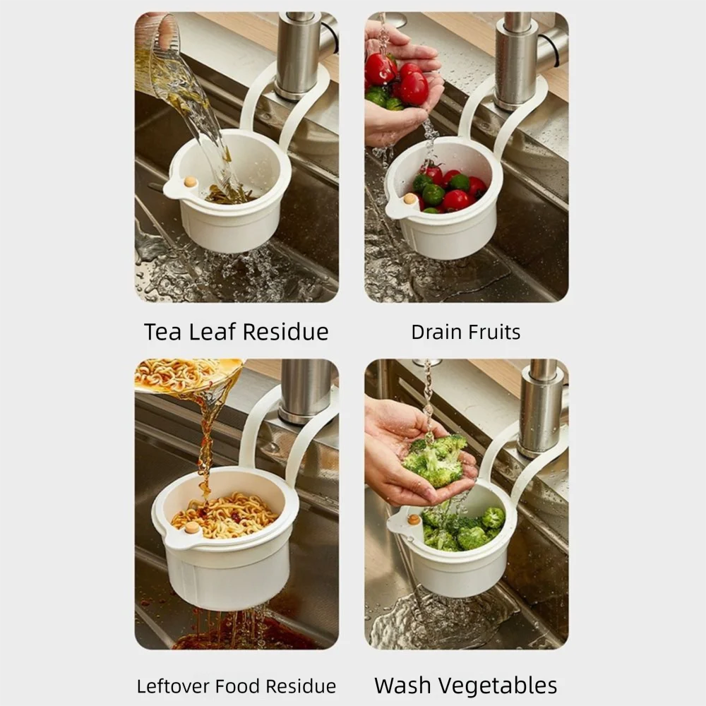 Creative Sink Hanging Strainer Basket Detachable Quickly Drain Kitchen Garbage Filter Multifunctional Easy To Clean