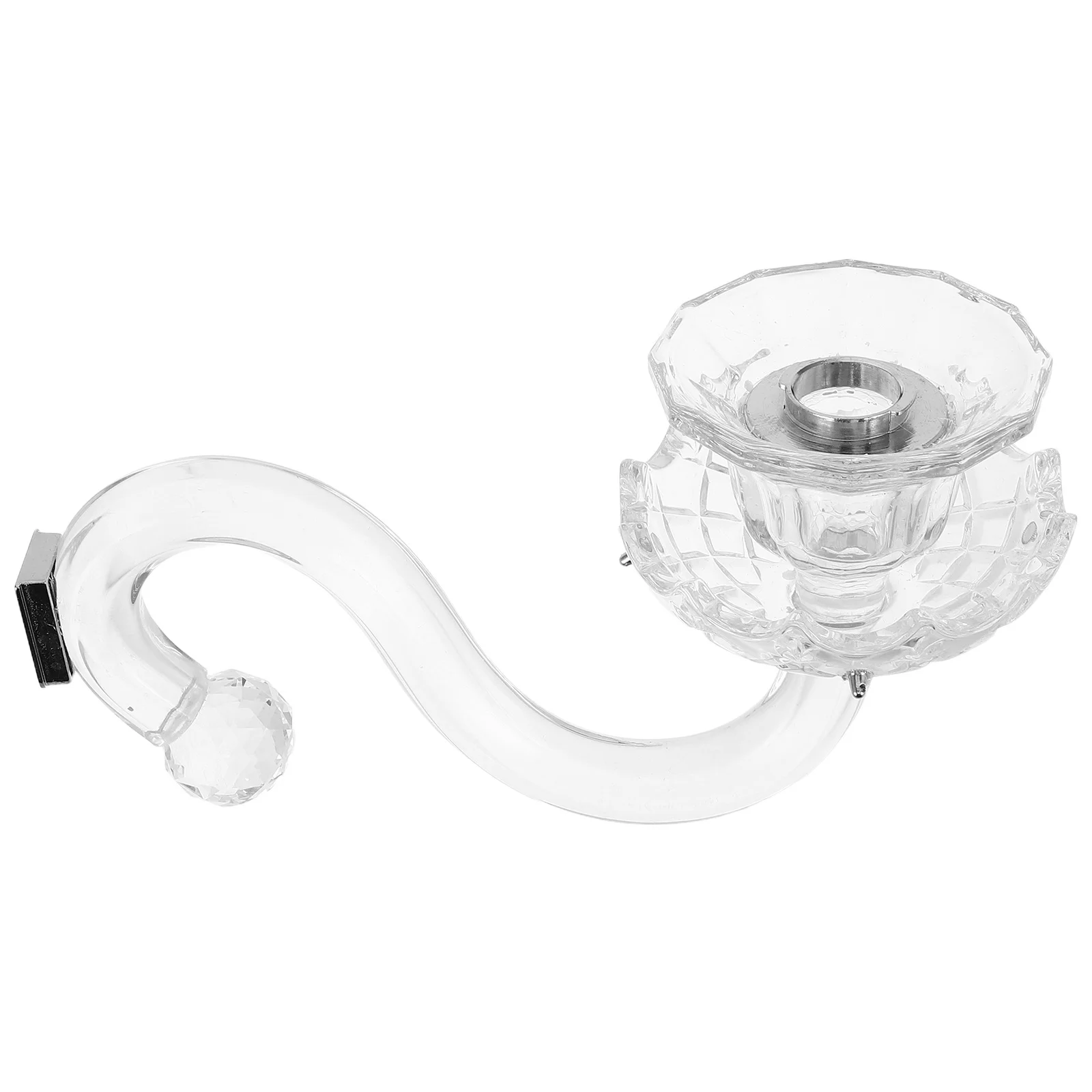 

Glass Crystal Candelabra Arm Replacement European Style Decorative Multi-Arm Candlestick Holder Part for Repair