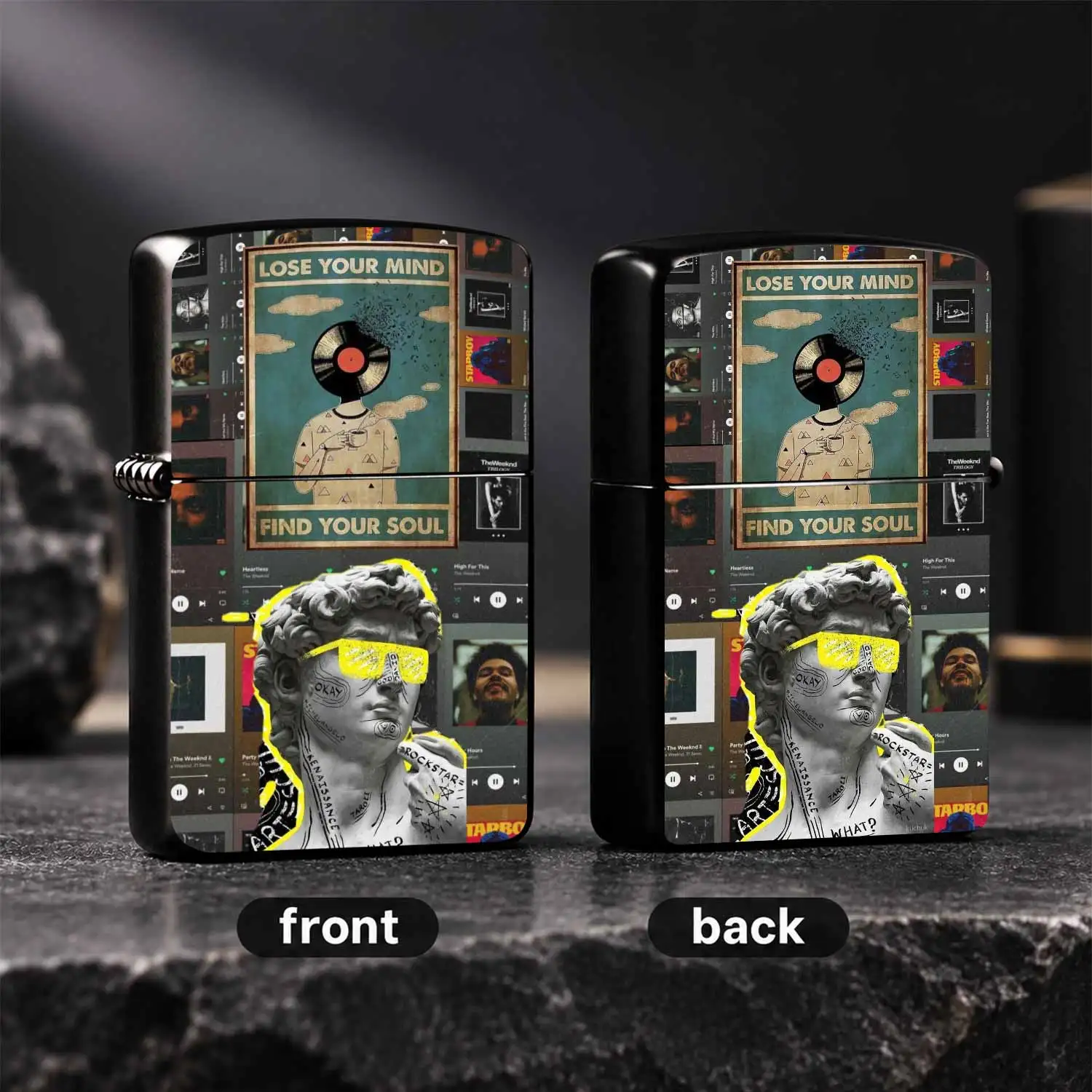 Trendy Themed Retro Art Style Portable Lighter, Creative Street Aesthetic David Statue Decor Personal Carry Item, Suitable For All Daily Scenarios, Unique Nice Gift For Friends And Hobbyists To Collect And Use A Humorous And Interesting Lig
