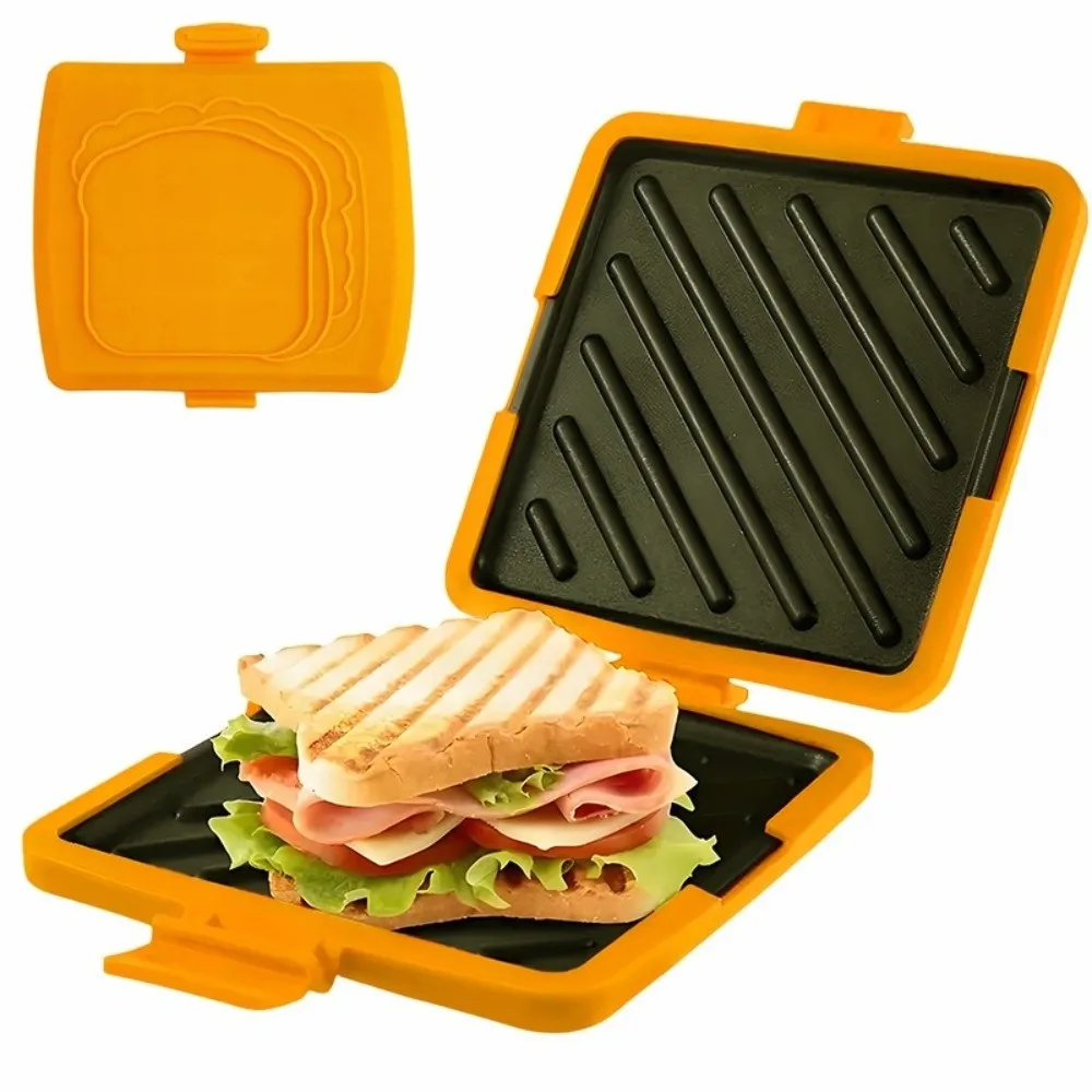 

Silicone Microwave Sandwich Maker Quick Heating Fast Cooking Panini Press Sandwich Baking Pan Kitchen Microwave Oven Use