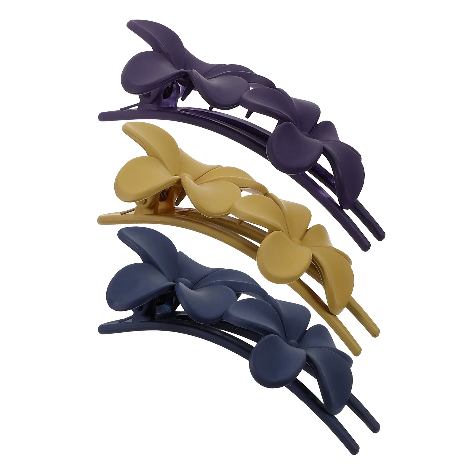 3 قطع من مشابك الشعر على شكل زهرة، مشابك على شكل زهرة لحجم الشعر السميك الطويل، تستخدم مشابك الزهور للنساء