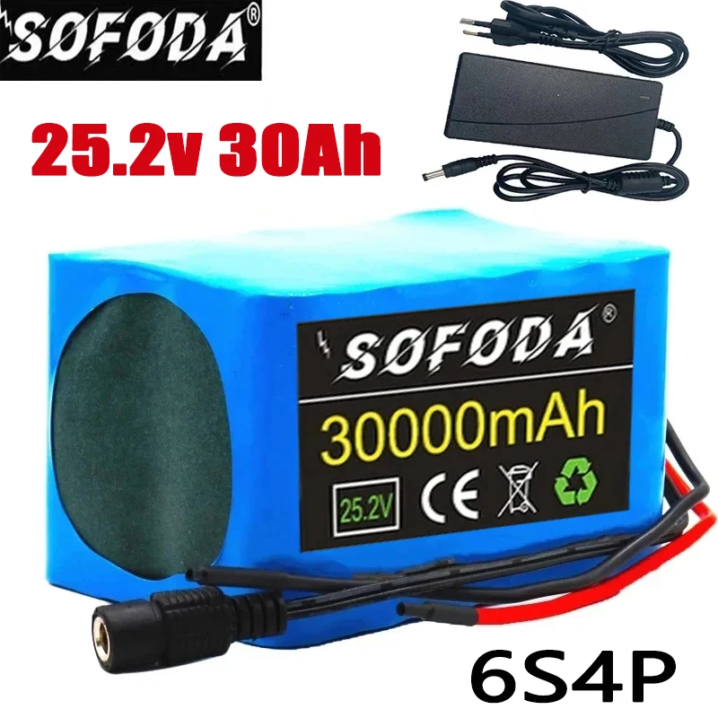 

6s4p 24V 30Ah 18650 Battery Lithium Battery 25.2v 30000mAh Electric Bicycle Moped /Electric/Li Ion Battery Pack