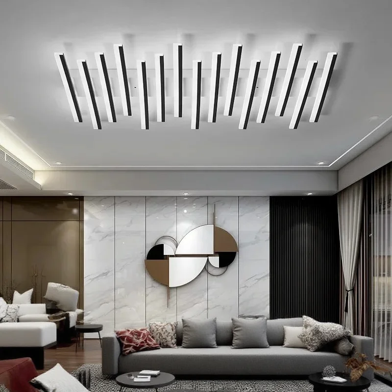 

Nordic Art Line Acrylic Led Ceiling Chandelier Living Room Restaurants Kitchen Bar Pendant Lamps Modern Home Decoration Lighting