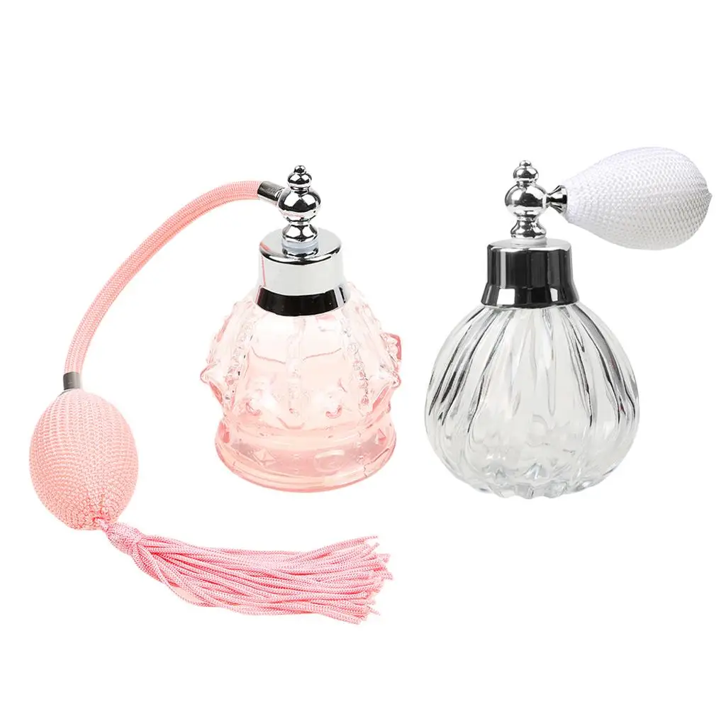 

2 Pieces 100ml Perfume Pump Bottle Elegant Travel Sample Atomizer Container