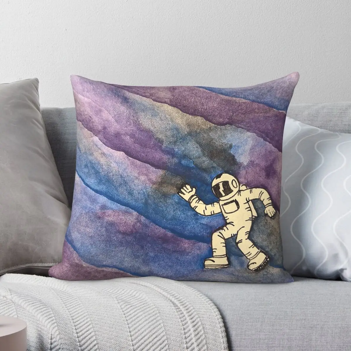 Celestial Voyager Square Pillowcase Polyester Linen Velvet Pattern Zip Decor Pillow Case Sofa Seater Cushion Cover Wholesale