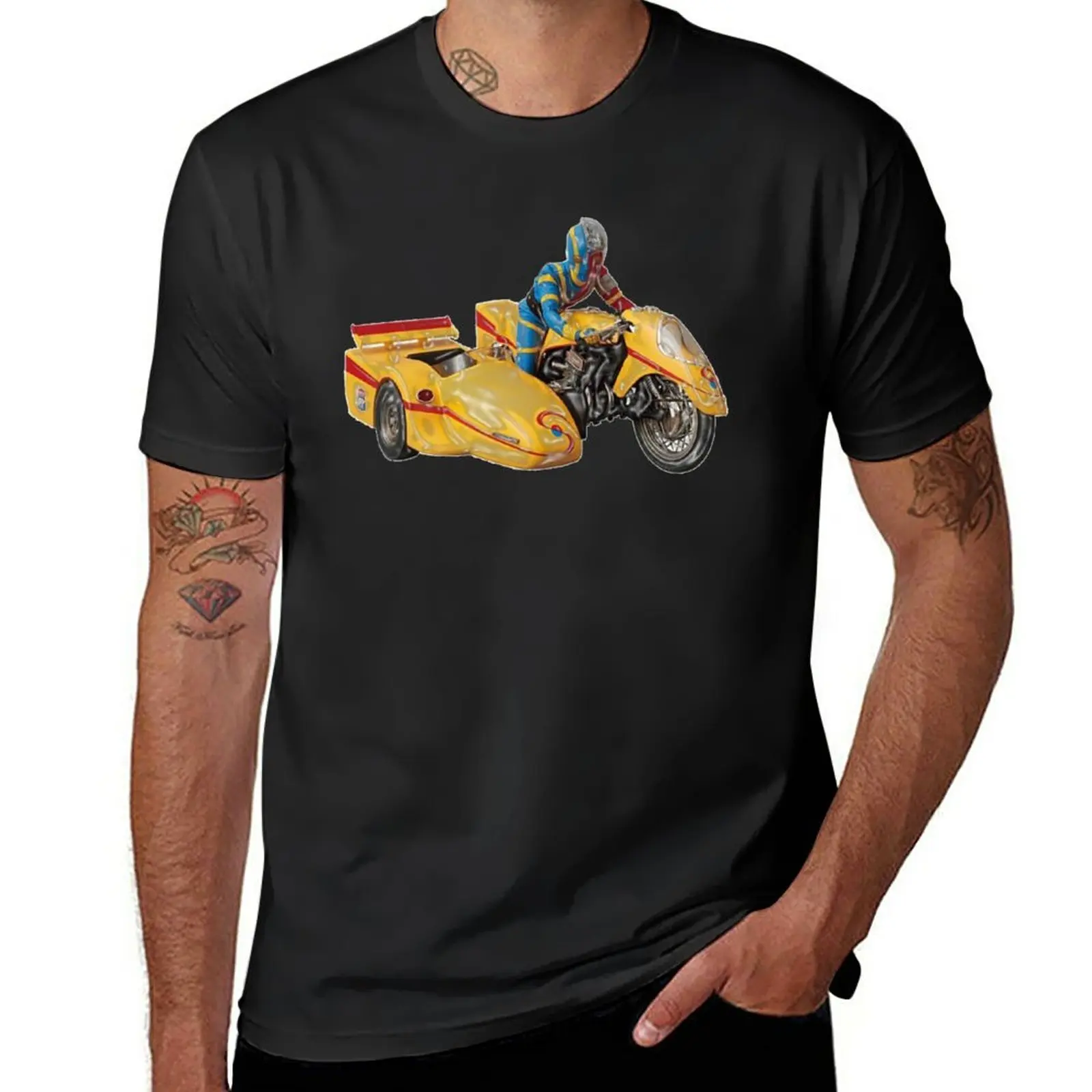 Kikaida moto t-shirt hippie vestiti pesanti ragazzi animal print tees camicia da allenamento da uomo