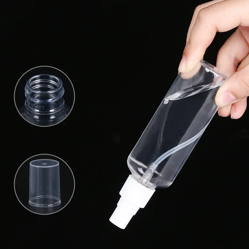 30/100//150/250ml Butelki wielokrotnego napełniania Przezroczysty plastikowy atomizer do perfum Mini puste butelki z rozpylaczem Przenośne akcesoria podróżne — zdjęcie 6