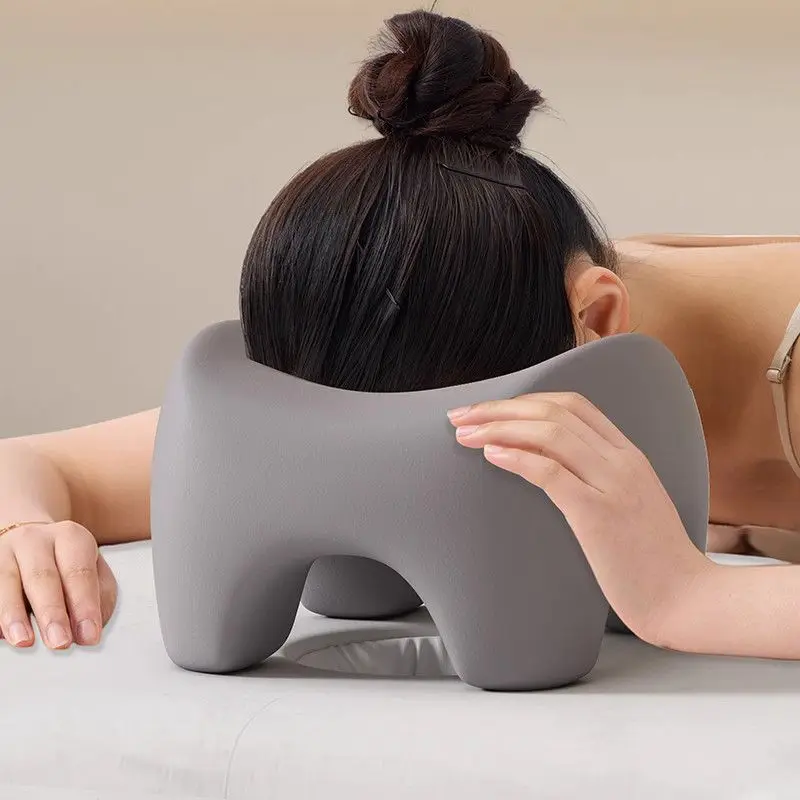Beauty Salon Use Bed Lying Massage Pillow with Breathable Hole Memory Foam Face Cushion Nap Sleeping Concave Pillows Furniture