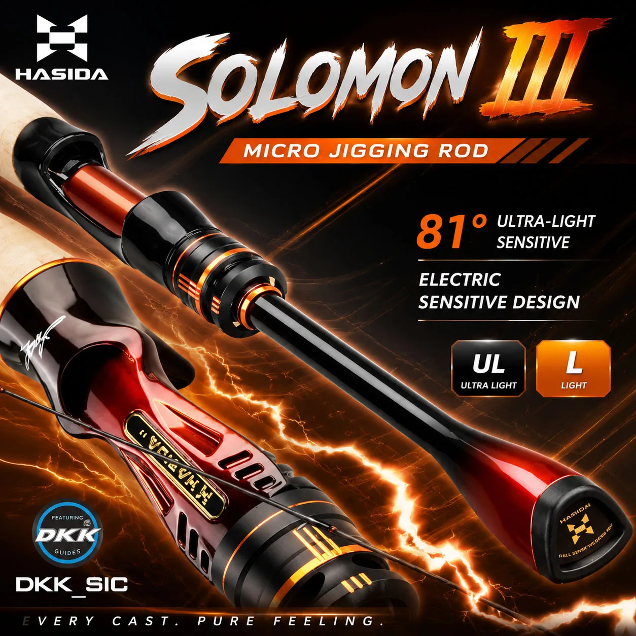 HASIDA Solomon II BFS Fishing Rod AA Cork Grip DKK SIC Guide High Sensitive Full Guides With Teflon Coating Spinning or Casting