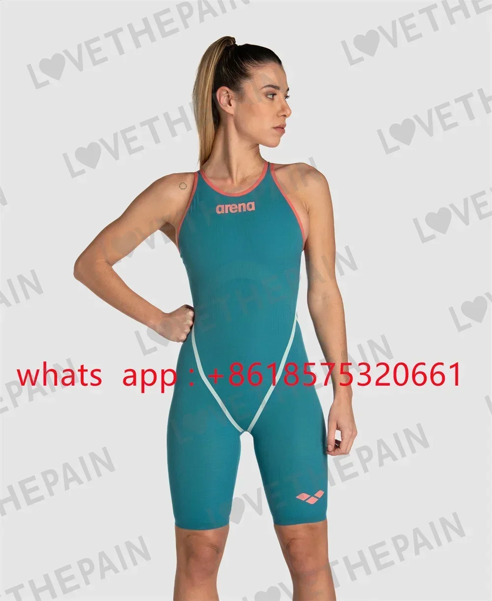 Women’s Open-back One-piece Competition Swimsuit Training Racing Swimmers Tech Suit F1 Swimwear Suit Triathlon Sports Swimwear