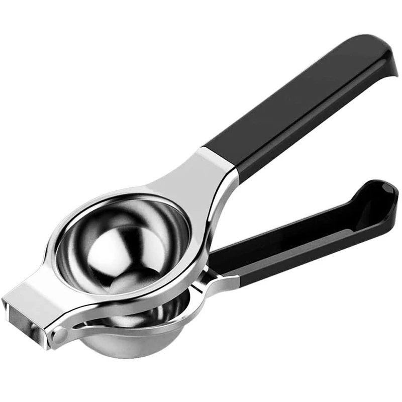 Lemon Squeezer - New Stainless Steel Manual Lemon Juicer, Lemon Lime Squeezer Press with High Strength, Silicone Handle