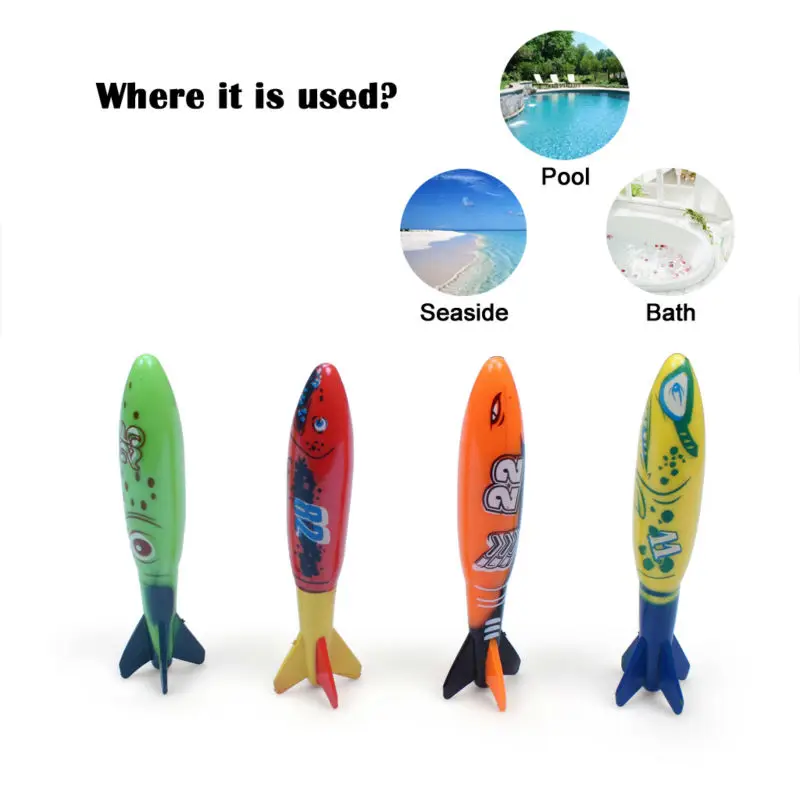 New Summer Rocket Throwing Toy Funny Swimming Pool Diving Game Toys Children Underwater Dive Toy Water Fun Games Pool Toys