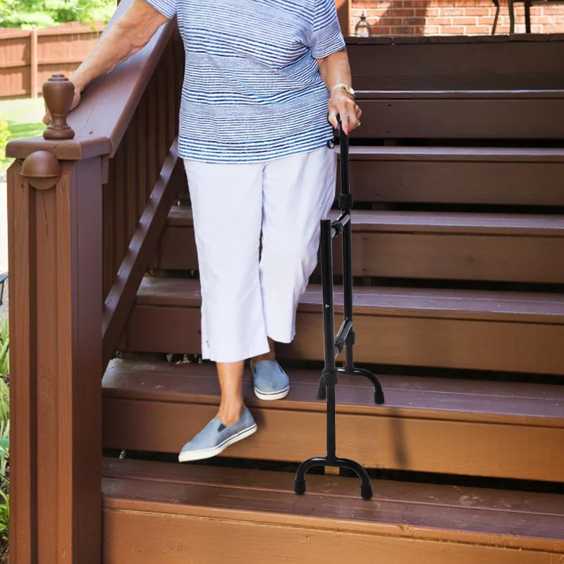 Stair Climbing Cane Adjustable Height Safety Step Stools Cane Elderly Toilet Safety Rails Non-slip Walking Stick Training Tools