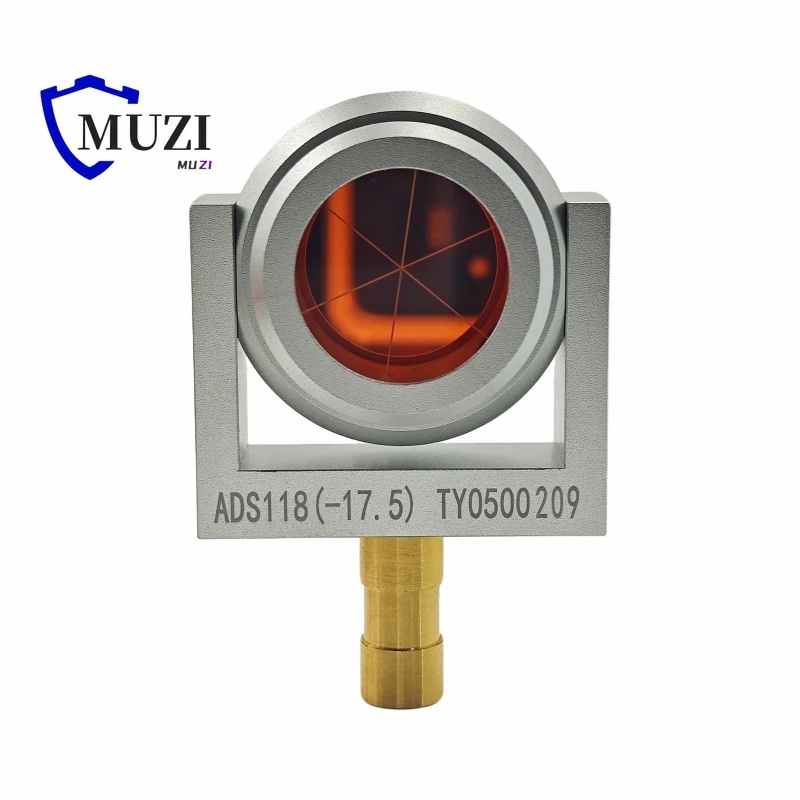 ADS118 Mini Prism for Leica for Trimble Total Station, Metal Monitoring Prism with Tilt & Swivel Prism Holder, Constant -17.5mm