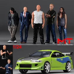 Painted Miniatures 1/24 Paul Walker Gal Gadot Vin Diesel Figures Mini Scene Props Doll Vehicles Cars Model Toys Gift Decoration